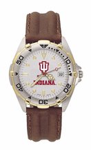 Indiana- Athletic- Hoosiers  Men's All Star Watch with Leather Strap from Hana Time