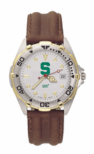 Michigan State Spartans Spartans All Star Watch with Leather Band Mens