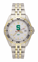 Michigan State Spartans Spartans All Star Watch with Stainless Steel Band Mens