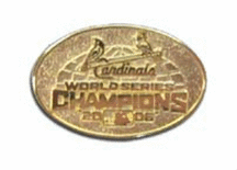 St. Louis Cardinals World Series 2006 Logo 5/8 Tie Tack - Gold Plated Jewelry