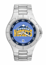Denver Nuggets NBA Men's Pro II Watch with Stainless Steel Bracelet