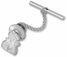 Oklahoma State Cowboys 5/8" "Pistol Pete" Tie Tac - Sterling Silver Jewelry