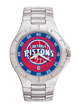 Detroit Pistons NBA Mens Pro II Watch with Stainless Steel Bracelet