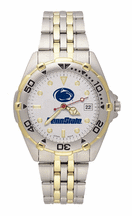 Penn State Nittany Lions Penn State with Lion Head All Star Watch with Stainless Steel Band Mens