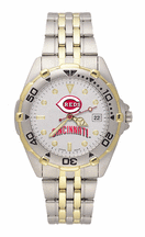 Cincinnati Reds MLB All Star Watch with Stainless Steel Band - Men's from LogoArt
