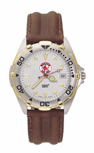 Boston Red Sox MLB All Star Watch with Leather Band - Mens from LogoArt