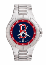 Boston Red Sox MLB Men's Pro II Watch with Stainless Steel Bracelet