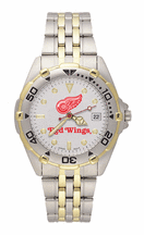 Detroit Red Wings NHL AllStar Watch with Stainless Steel Band - Men's from LogoArt