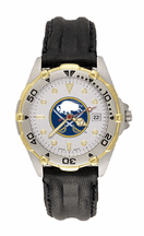 Buffalo Sabres NHL All Star Watch with Leather Band - Men's from LogoArt