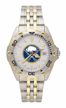 Buffalo Sabres NHL All Star Watch with Stainless Steel Band - Men's from LogoArt
