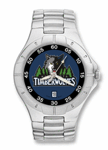 Minnesota Timberwolves NBA Men's Pro II Watch with Stainless Steel Bracelet