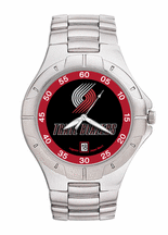 Portland Trail Blazers NBA Men's Pro II Watch with Stainless Steel Bracelet
