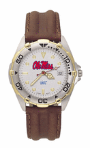 Mississippi Ole Miss Rebels Ole Miss All Star Watch with Leather Band Mens