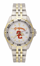 Mens Automatic Watches - USC Trojans NCAA National Champions AllStar Watch With Stainless Steel Band - Men's From Logo Art