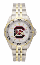South Carolina Gamecocks Gamecock All Star Watch with Stainless Steel Band Mens
