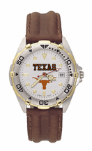 Texas Longhorns Texas All Star Watch with Leather Band Mens