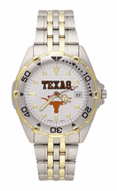 Texas Longhorns Texas All Star Watch with Stainless Steel Band - Men's