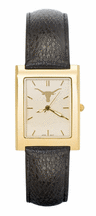 Texas Longhorns Gold Plated Mens Elite Dress Watch with Leather Strap