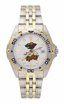 Minnesota Wild NHL All Star Watch with Stainless Steel Band - Men's from LogoArt