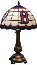 Boston Red Sox Stained Glass Table Lamp
