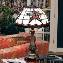Houston Astros Stained Glass Table Lamp