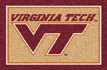 Virginia Tech Hokies (Horizontal-Yellow) 4' x 6' Team Door Mat