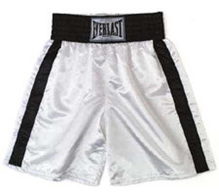 Everlast White Satin Boxing Trunks
