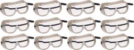 Ventilated Adult Safety Goggles (Set of 24)
