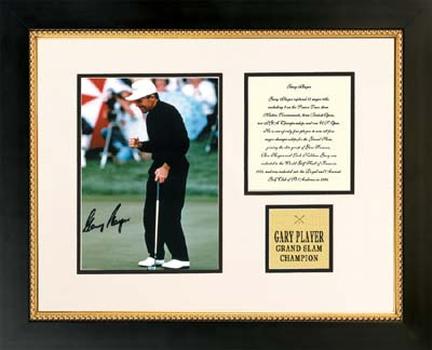 Gary Player Autographed Biography Series 8 x 10 Framed Photograph from Pro Tour Memorabilia
