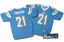 LaDainian Tomlinson San Diego Chargers Replica Reebok NFL Football Jersey Youth Alternate Powder Blue