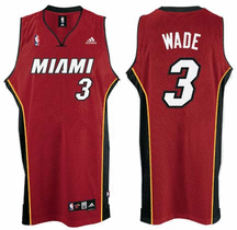 Dwyane Wade Miami Heat #3 Swingman Adidas NBA Basketball Jersey (Alternate Red) Picture
