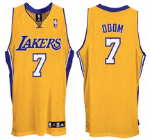 Lamar Odom Los Angeles Lakers Authentic Gold Jersey with #7 from Adidas