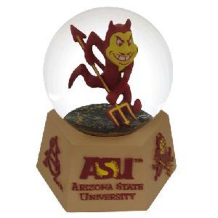 Arizona State Sun Devils Logo Musical Water Globe with Hexagonal Base