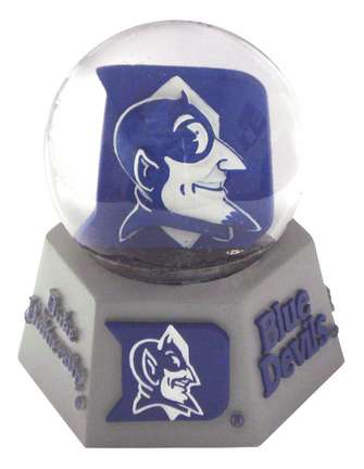 Duke Blue Devils Mascot Musical Water Globe with Hexagonal Base