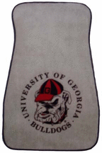 Georgia Bulldogs "Bulldog Head" Auto Floor Mat (Set of 2 Car Mats)