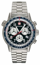 Commando SR Mens Watch with Black Dial Silver Sub Dials and Stainless Steel Bracelet