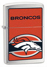 Denver Broncos NFL Brushed Chrome Lighter by Zippo