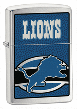 Detroit Lions NFL Brushed Chrome Lighter by Zippo