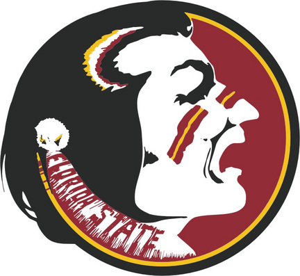 Mini 7 Inch Round Pool Art - Florida State Seminoles NCAA Team Logo (Set of Four Emblems)