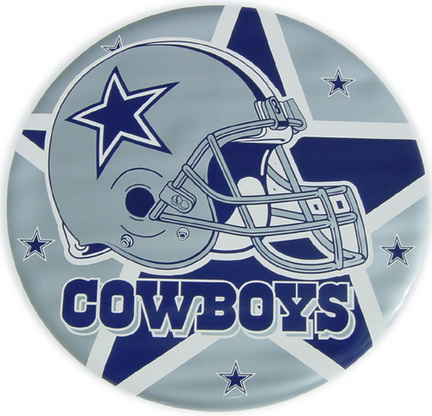 Mini 7 Inch Round Pool Art - Dallas Cowboys (Set of Four Emblems)