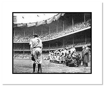 Babe Ruth New York Yankees MLB "Yankee Stadium Farewell" Double Matted 8" x 10" Photograph