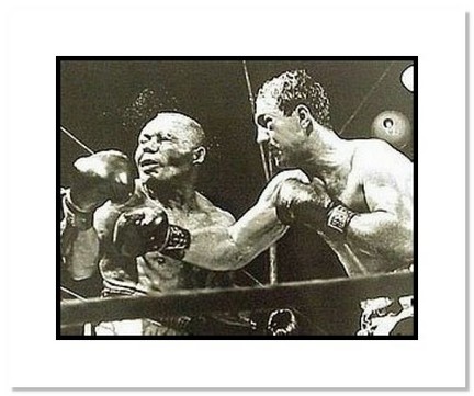 Rocky Marciano Boxing "1952 vs. Joe Walcott" Double Matted 8" x 10" Photograph