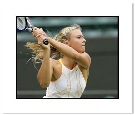 Maria Sharapova Tennis "2005 Wimbledon Close Up" Double Matted 8" x 10" Photograph