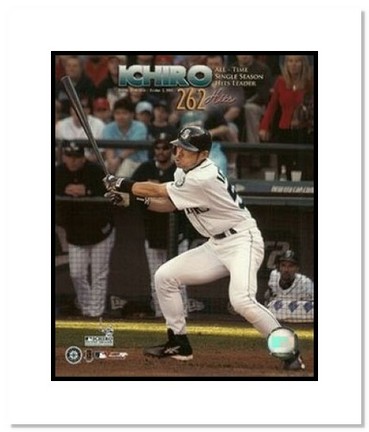 Ichiro Suzuki Seattle Mariners MLB "262 Hit Record" Double Matted 8" x 10" Photograph