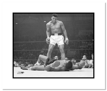 Muhammad Ali Boxing "1964 over Sonny Liston" Double Matted 8" x 10" Photograph