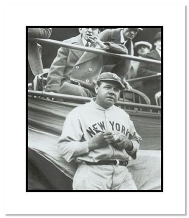 Babe Ruth New York Yankees MLB "Signing Baseball" Double Matted 8" x 10" Photograph