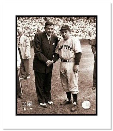 Babe Ruth New York Yankees MLB "Shaking Hands with Yogi Berra" Double Matted 8" x 10" Photograph