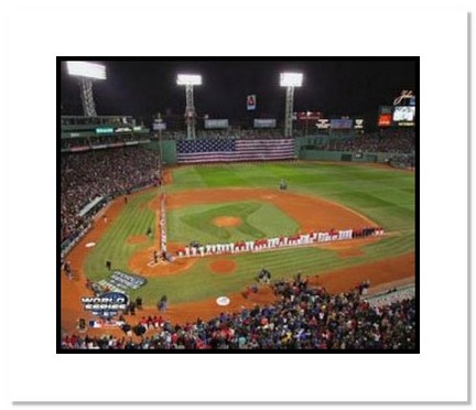 Boston Red Sox MLB "2004 World Series Game 1 Flag" Double Matted 8" x 10" Photograph