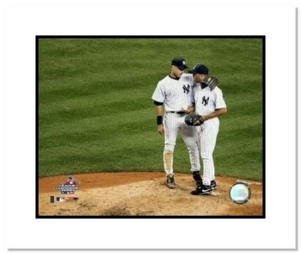 Derek Jeter New York Yankees MLB "on the Mound with Mariano Rivera" Double Matted 8" x 10" Photograp