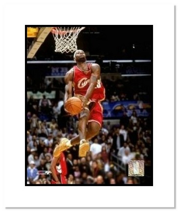 LeBron James Cleveland Cavaliers NBA "2004 All-Star Dunk" Double Matted 8" x 10" Photograph